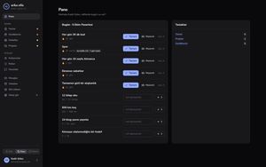 Admin-Dashboard mit den heutigen Gewohnheiten, Buttons für erledigt und entschuldigt, einem Wochenketten-Badge und Zahlenzielen mit +1-Buttons